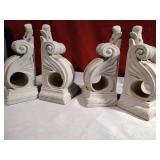Four curtain rod holders