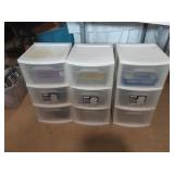 Sterilite 3 Drawer Storage Chests