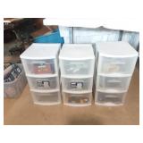 Sterilite 3 Drawer Storage Chests