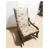 Vtg Wooden Rocking Chair