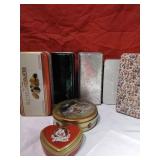 Six various  Tins
