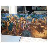 Large Laurie Hamilton Oil on Canvas, on Board