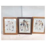 3 Norman Rockwell Prints