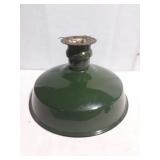 Vtg Green Porcelain Enameled Light Fixture