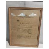 Vintage Floral Club Recognition Framed