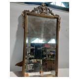 Vintage Framed Beveled Mirror