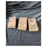 3 Small Antique Pocket Books