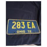 Vintage 1972 Ohio License Plate