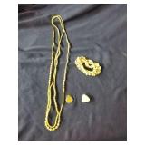 Yellow Beaded Jewelry Set