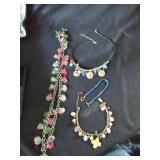 Three necklaces and a bracelet