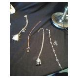 Necklaces and a pair if earrings