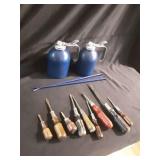 Eagle Poly Oilers and Wood Handle Screwdrivers