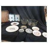Fire King Mixing Bowls and Decorative Plates