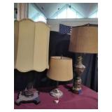 Lot of 3 Table Lamps