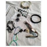 Watch, bracelet, necklace and pin