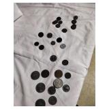 bag of Canadian and foreign Coins