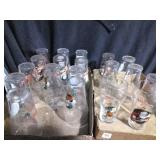 Large lot of Frisch's Holiday Glasses