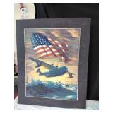 Vintage Poster Seaplane' by M De V Lee