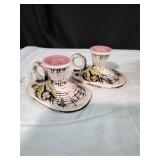 Hull Pottery Blossom Flite Candle Holders