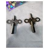 Pair of Vtg Double Sided Clock Keys