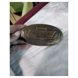 Large Chevrolet Brass Belt Buckle
