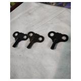 Vintage Clock Keys Unmarked