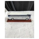 Vintage Greyhound Bus on Wood Base