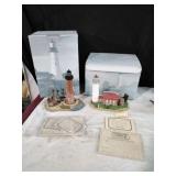 Pair of Harbor Lights Lighthouses