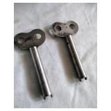 Pair Of Large Clock Keys