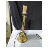 Vtg Brass Swivel Desk Lamp