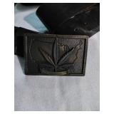 Marijuana Hall of Fame Brass Belt Buckle