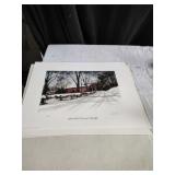 Stonelick Bridge Lithograph