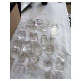 Set of 18 Antique Glass Salt Cellars
