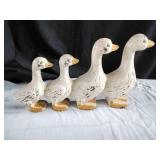 Vtg Cast Iron Ducks Doorstop