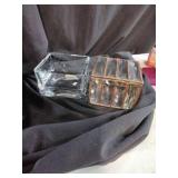 Vtg Beveled Glass Trinket Box