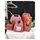 Gas Cans Lot of 5