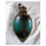 Vtg Brass/Enamel Trinket Tray, Israel