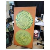 Large Acrylic on Canvas Abstract mid century