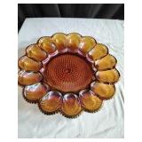 Vtg Indiana Carnival Glass Egg Plate