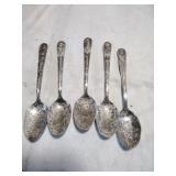 Wm Rogers Presidential Spoons (5)