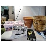 Household Items Wicker Wastebasket