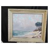 Rachel Sterns Oil on Canvas Beach Scene