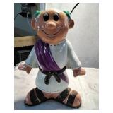 Ceramic Roman Figure Coin Bank.