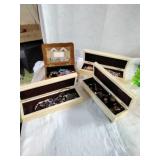 4 Small Jewelry Boxes With Jewelry