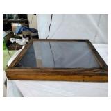 Wood Display Box with Glass Top