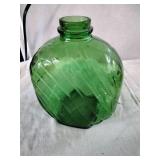 DuraGlass Ribbed Green Glass Bottle