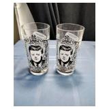 Pair of Vtg John F. Kennedy Commemorative Glasses