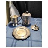 Acme Quadruple Silverplate Powder Jar