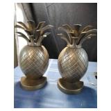 Brass Pineapple Bookends