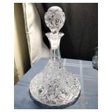 Ship' Captain Lead Crystal Decanter